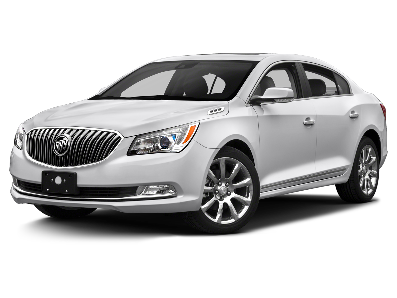 2015 Buick LaCrosse Leather in Summit White — front three-quarter view