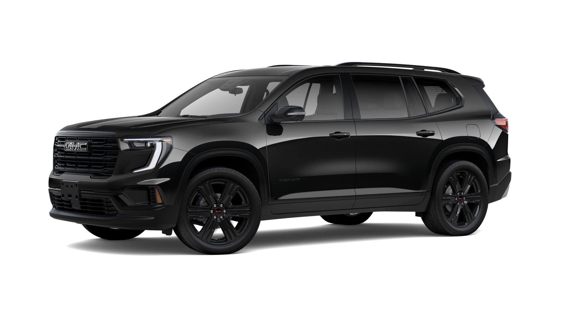 2026 GMC Acadia Elevation in Ebony Twilight Metallic — front three-quarter view