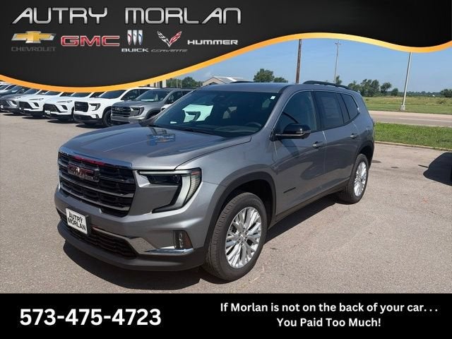 2026 GMC Acadia Elevation in Sterling Metallic — front three-quarter view