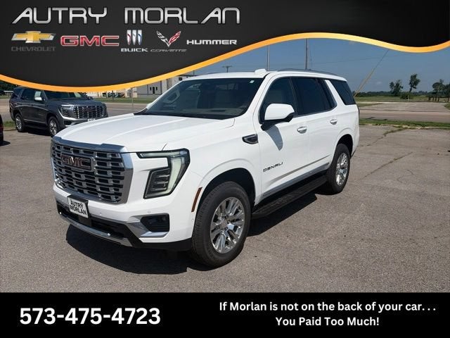2026 GMC Yukon Denali in Summit White — front three-quarter view