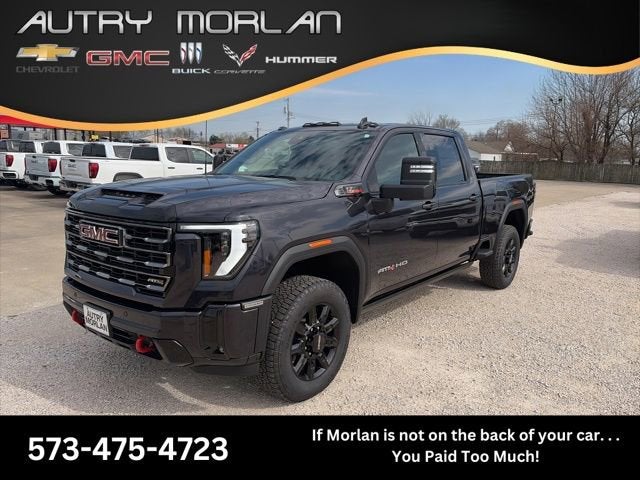 2026 GMC Sierra 2500 HD AT4 in Titanium Rush Metallic — front three-quarter view