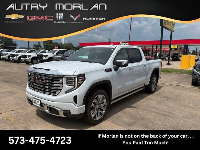 2026 GMC Sierra 1500 Denali in Glacier White Tricoat — front three-quarter view