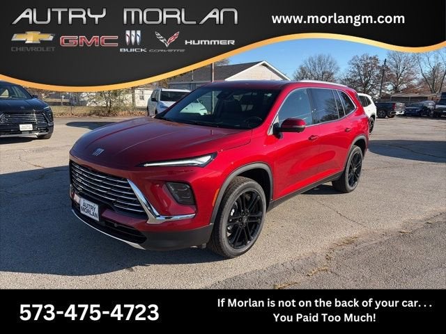 2026 Buick Enclave Preferred in Cherry Red Tintcoat — front three-quarter view