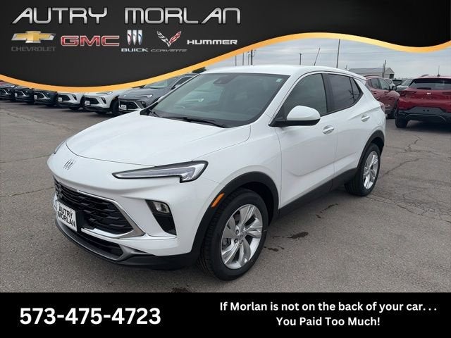 2026 Buick Encore GX Preferred in Summit White — front three-quarter view