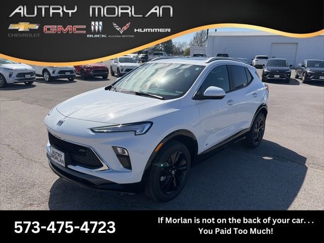 2026 Buick Encore GX Sport Touring in Summit White — front three-quarter view